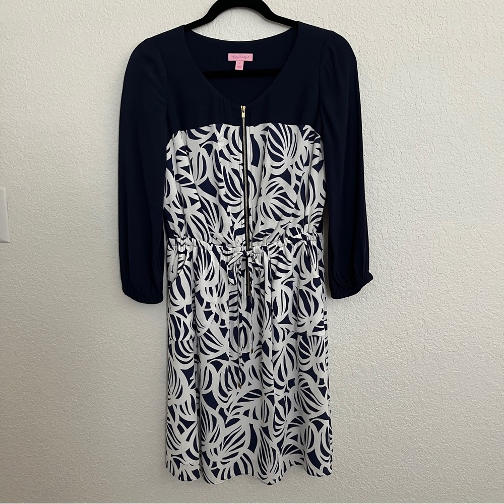Lily Pulitzer Navy and White Dress